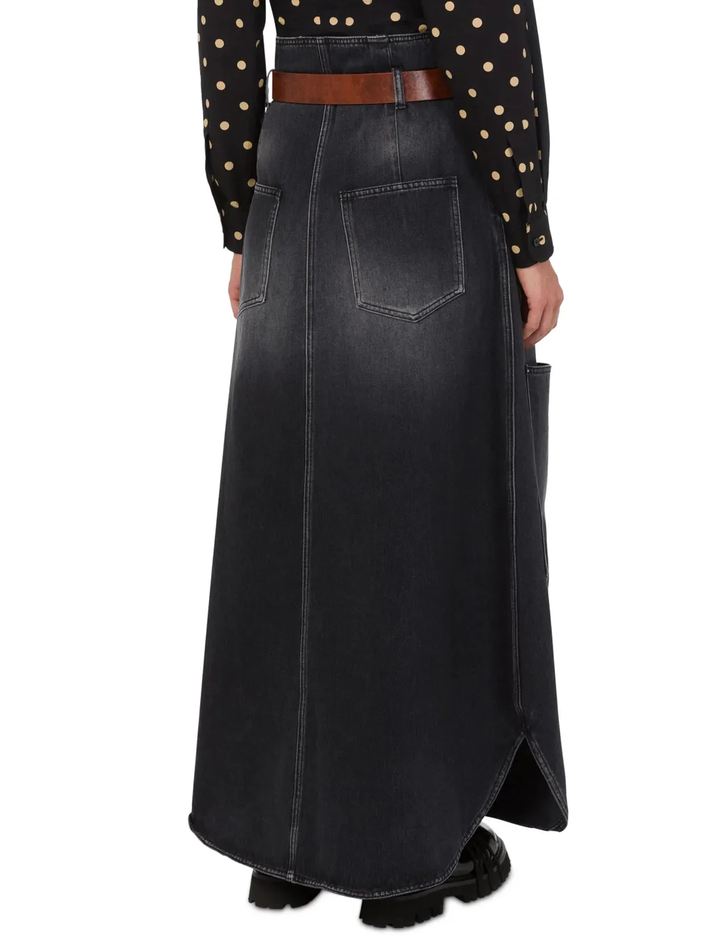 Black Denim Skirt