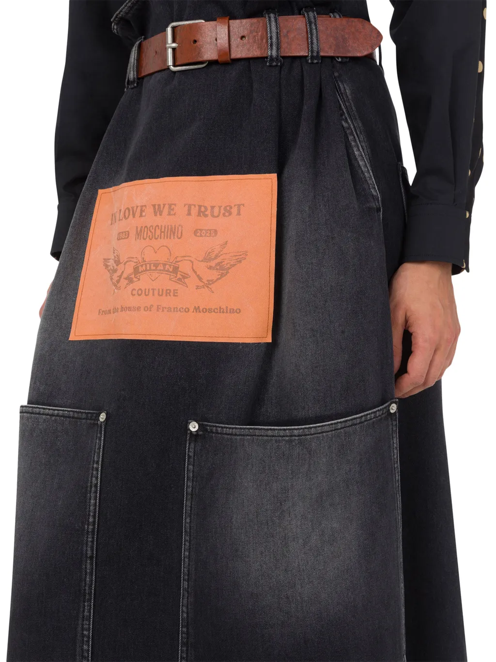 Black Denim Skirt