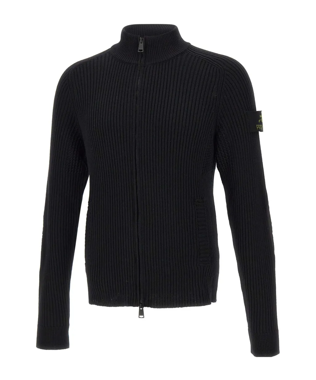 Ribbed Zip-Up Cardigan