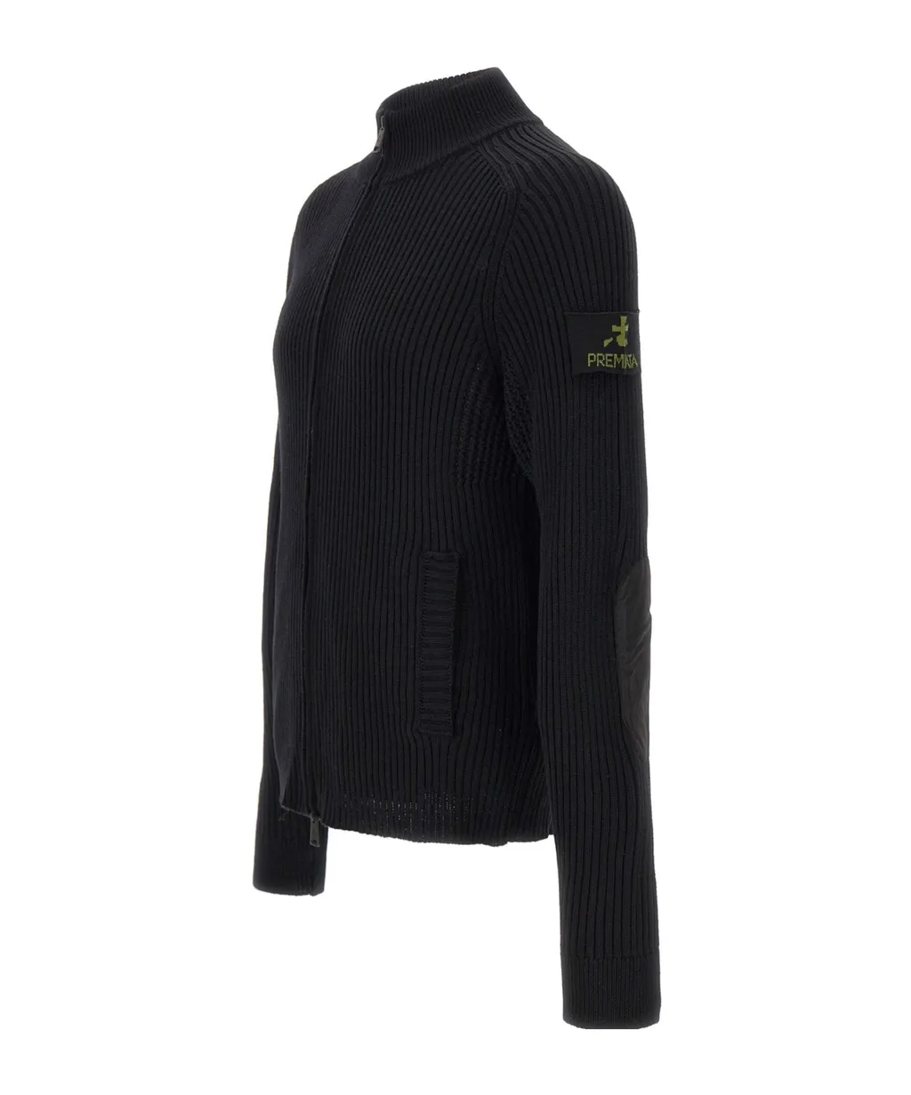 Ribbed Zip-Up Cardigan