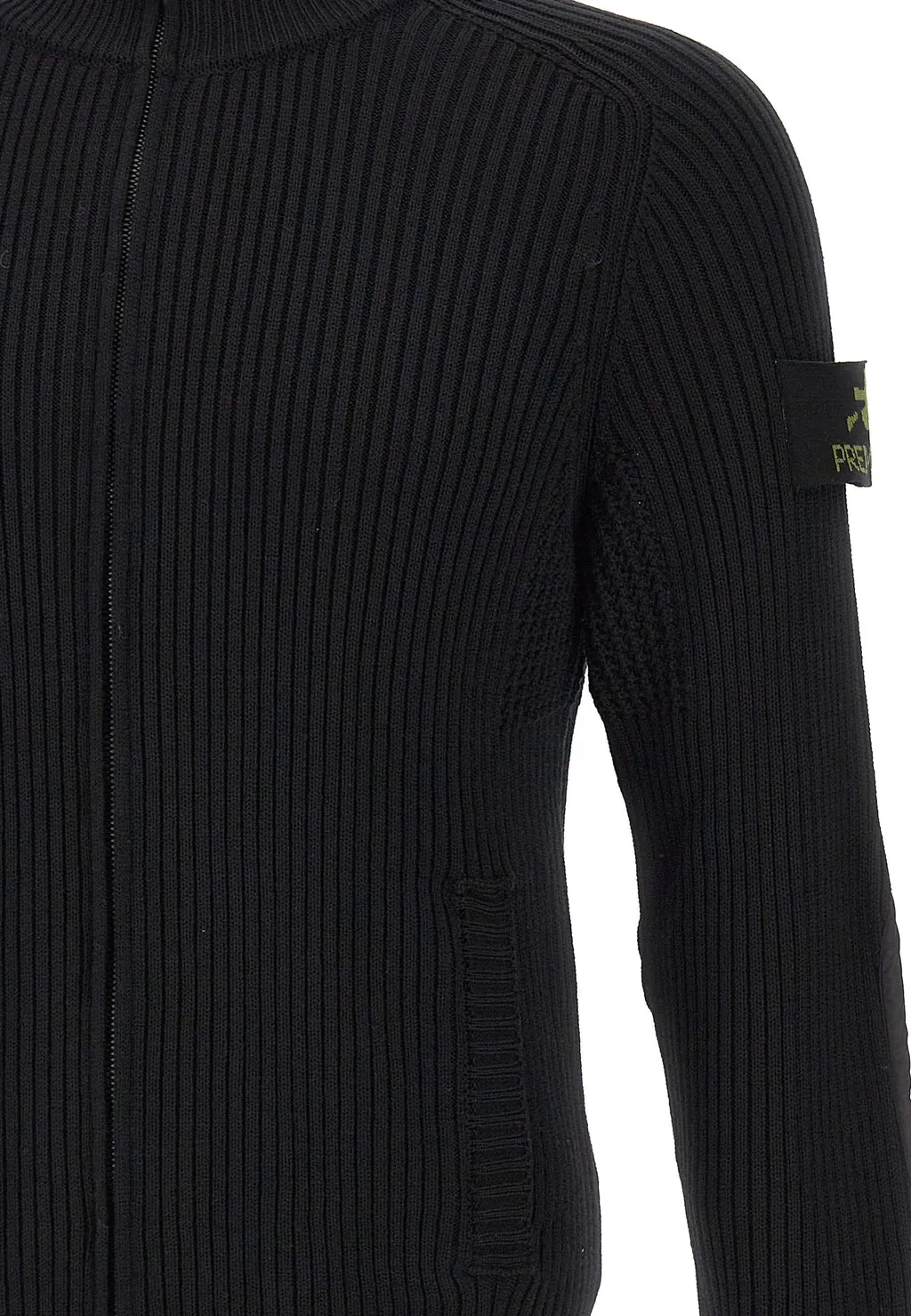 Ribbed Zip-Up Cardigan