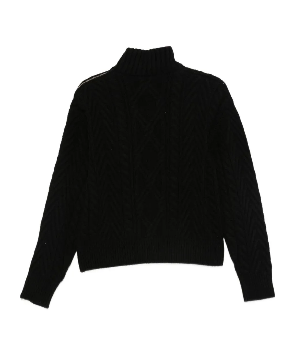 Zip-Detail Sweater
