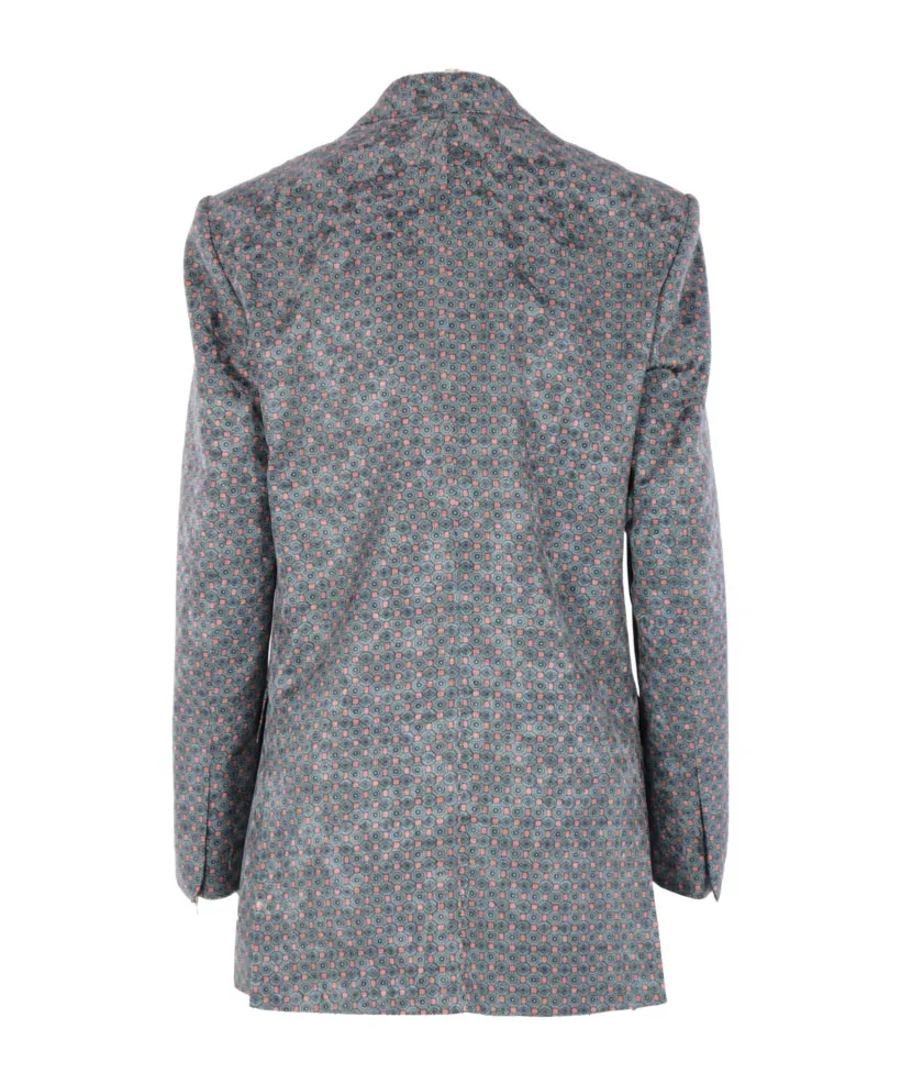 Patterned Single-Breasted Jacket