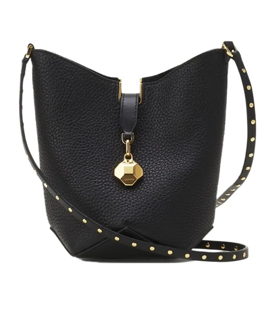 Studded Drawstring Crossbody Bag