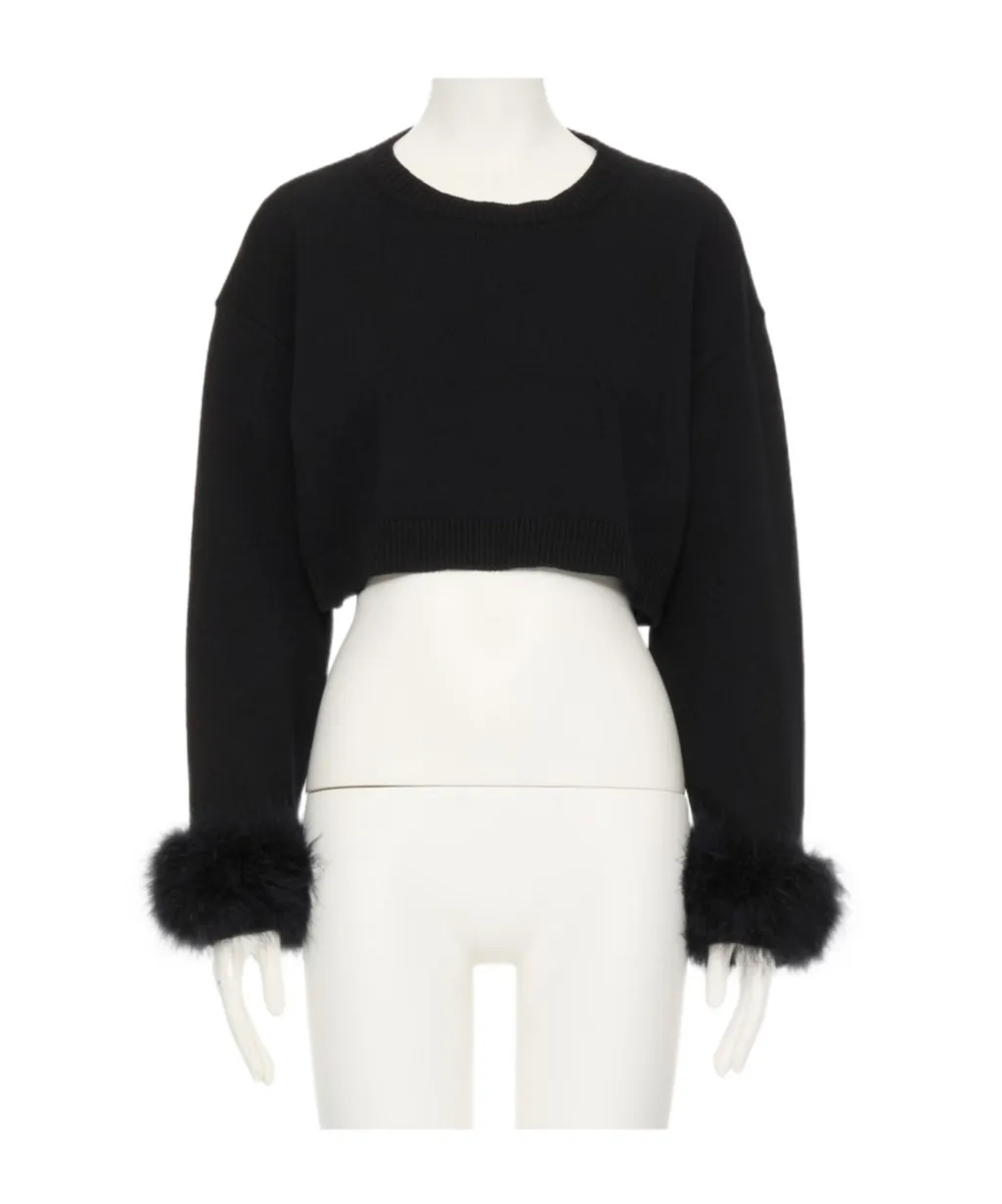 Cashmere Jumper With Feathers