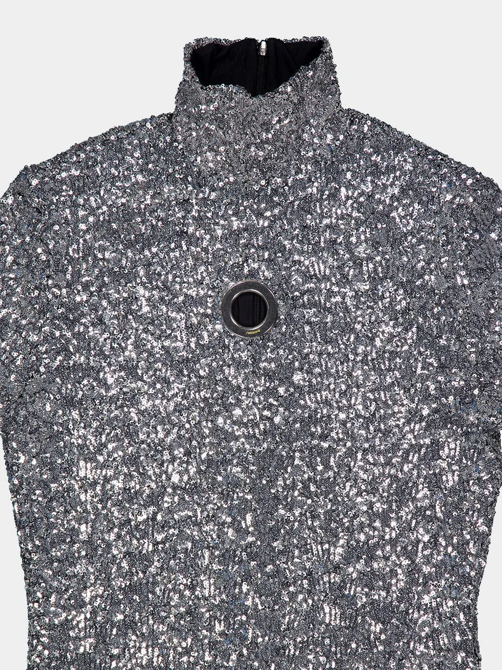 Sequin Turtle-Neck Top