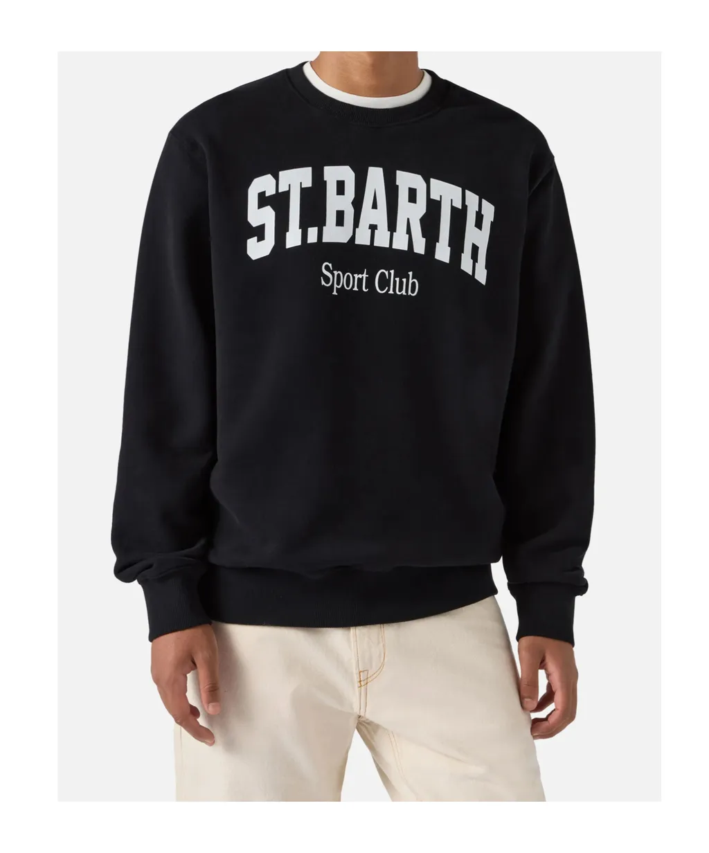 Soho Cotton Sweatshirt With St. Barth Sport Club Print