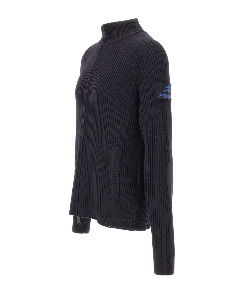 Ribbed Zip-Up Cardigan
