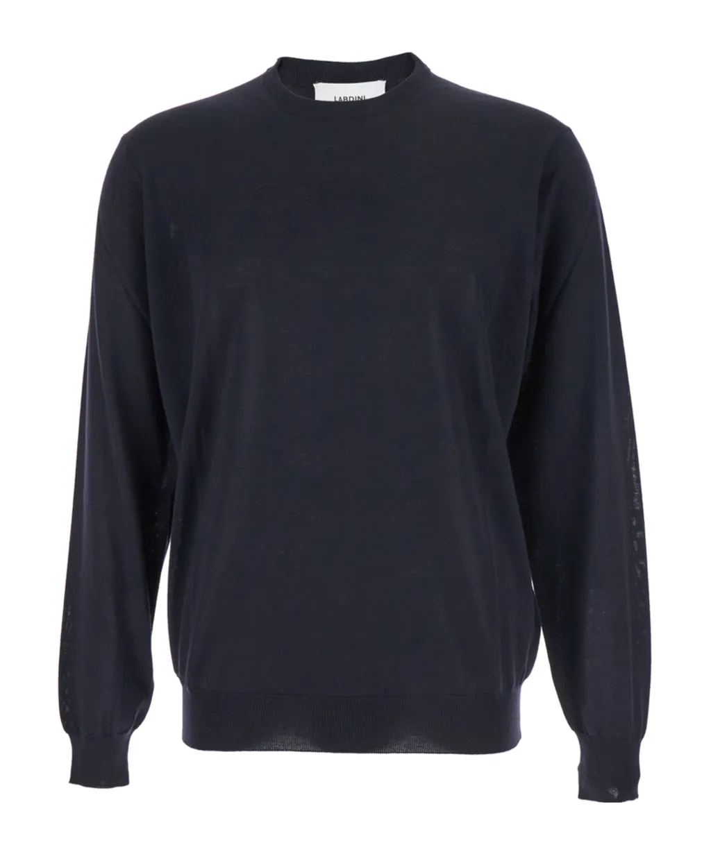 Crewneck Ribbed-Hem Sweater