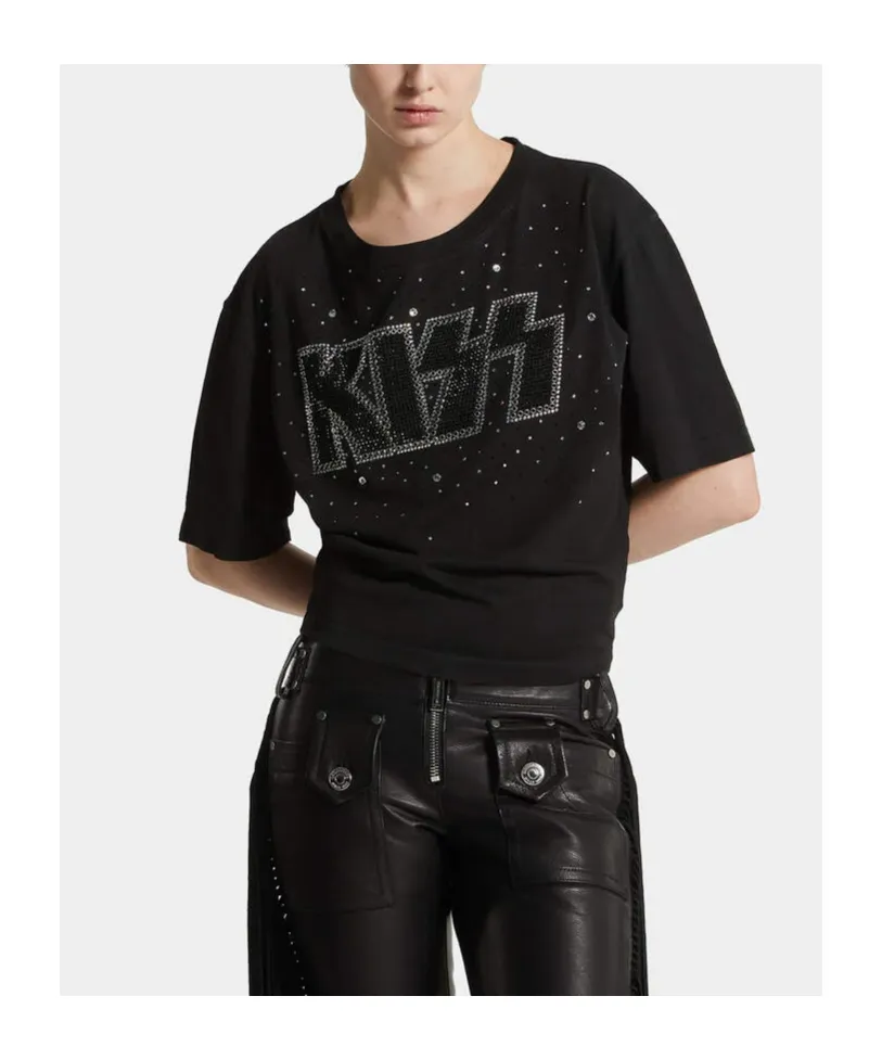 X Kiss Pressato Cropped Breezy Fit T-Shirt