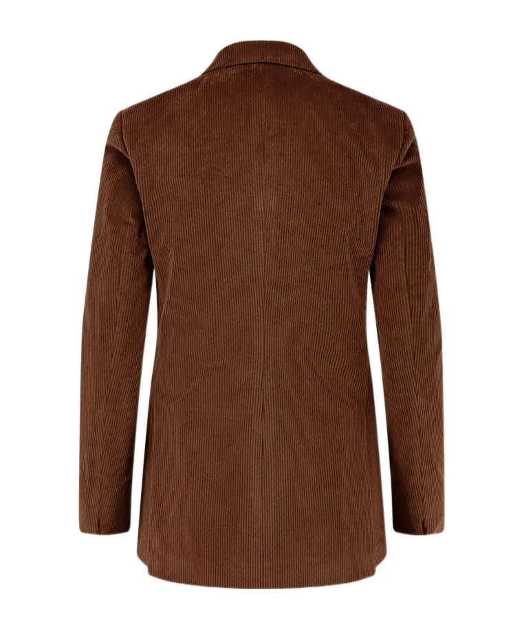 Double-Breasted Corduroy Blazer