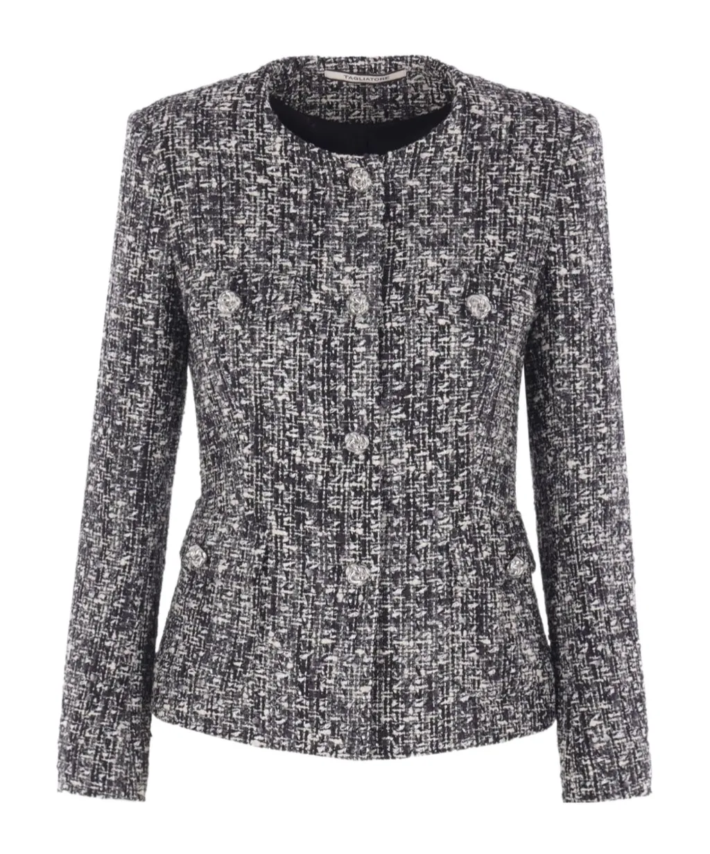 Single-Breasted Tweed Jacket