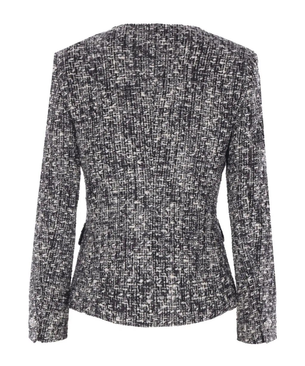 Single-Breasted Tweed Jacket