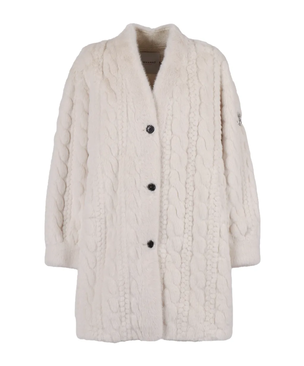 Long-Sleeved Knitted Cardigan