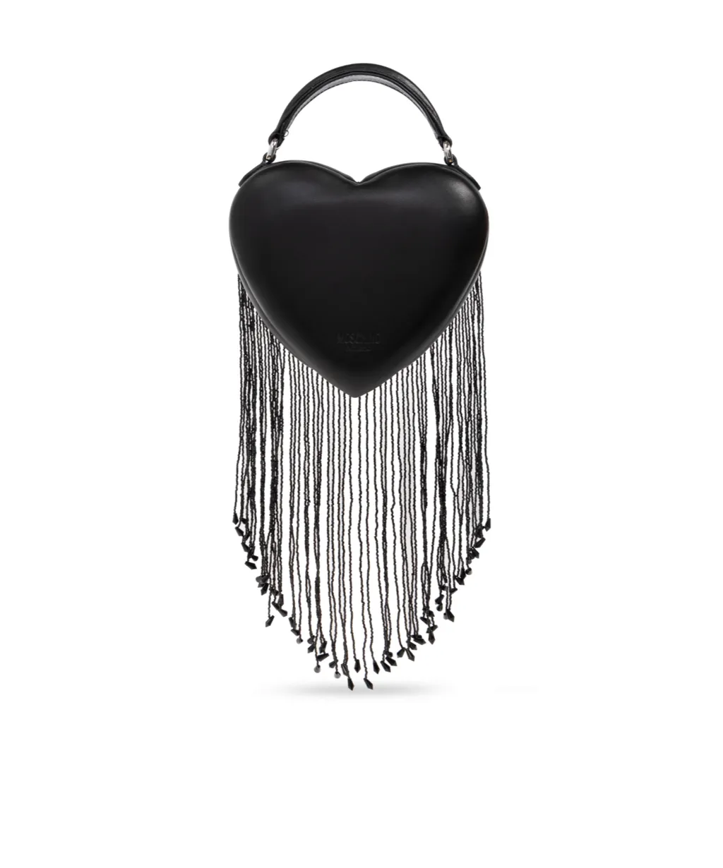 Heart-Shaped Beaded Tote Bag