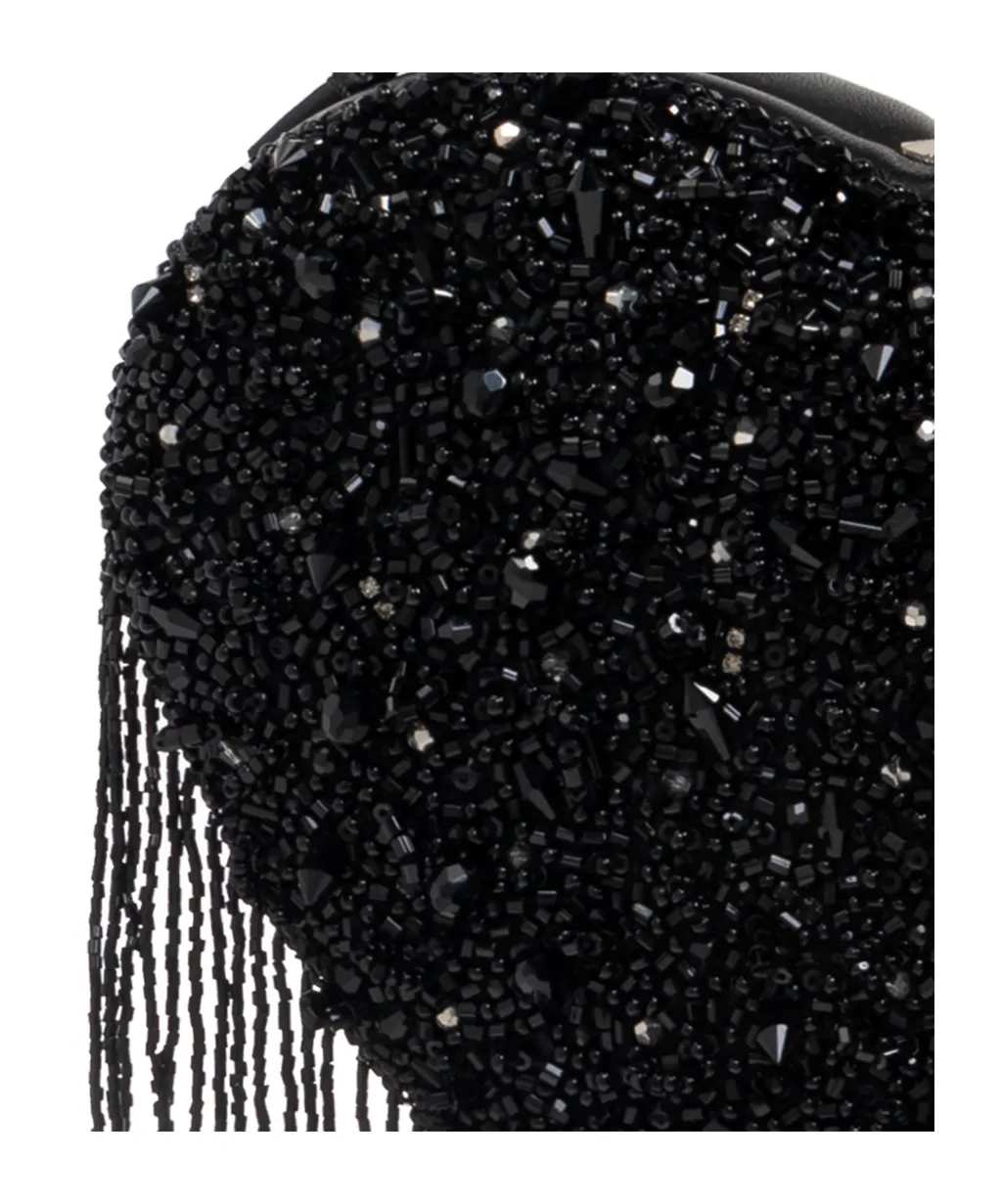 Heart-Shaped Beaded Tote Bag