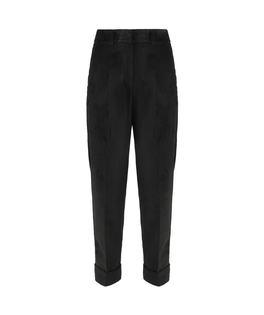 High-Waist Corduroy Pants
