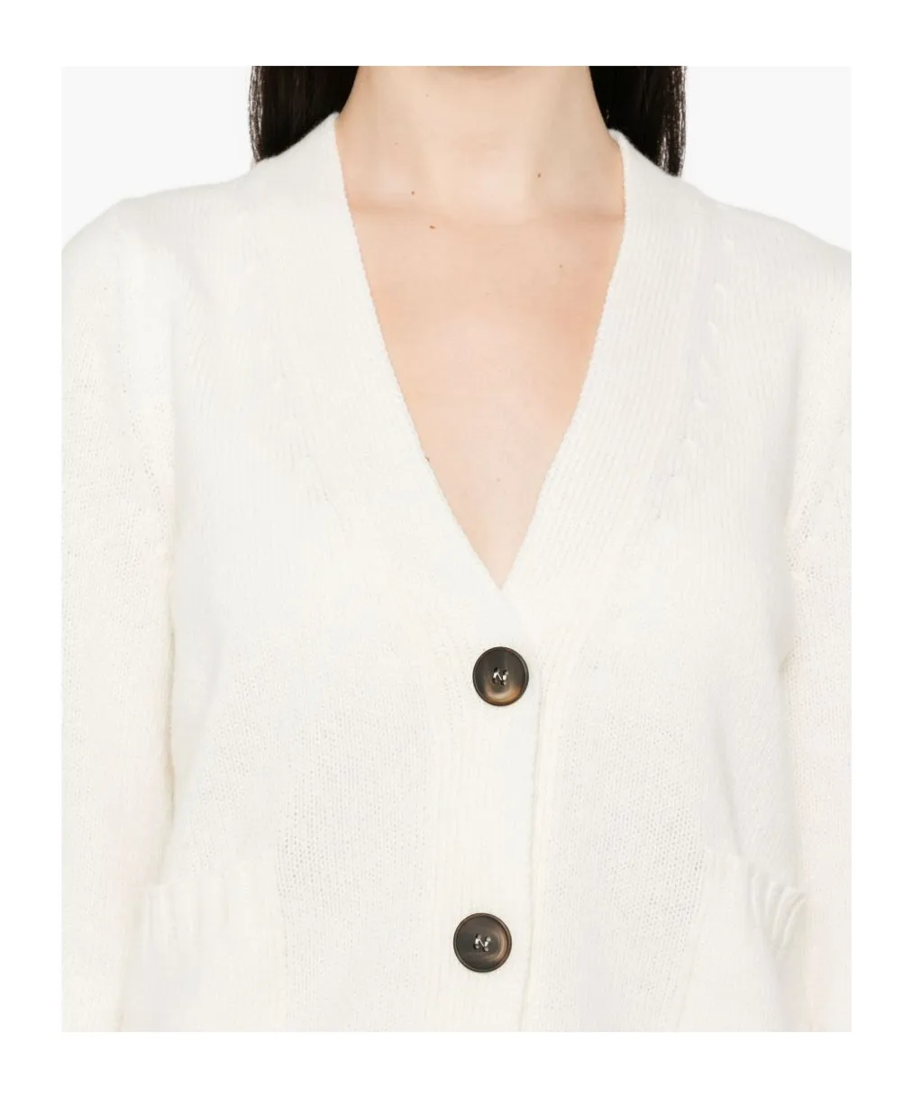 V-Neck Long-Sleeved Cardigan