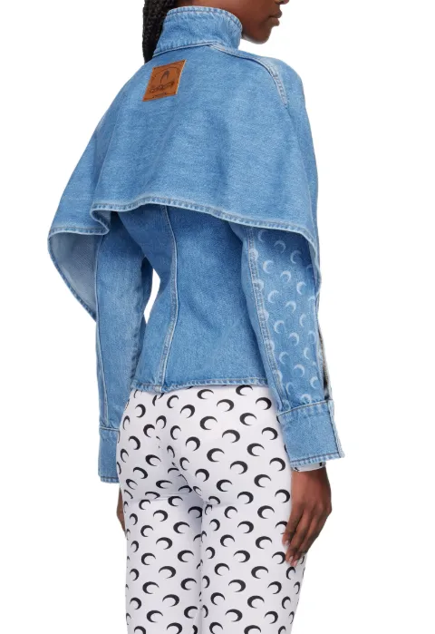 Blue Moon Laser Wash Long-Sleeved Denim Jacket