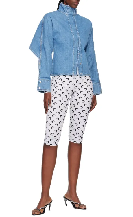 Blue Moon Laser Wash Long-Sleeved Denim Jacket