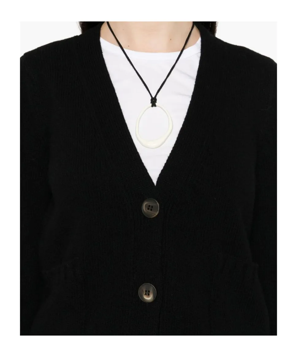 V-Neck Long-Sleeved Cardigan