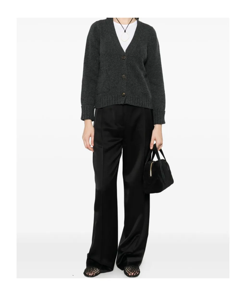 V-Neck Long-Sleeved Cardigan