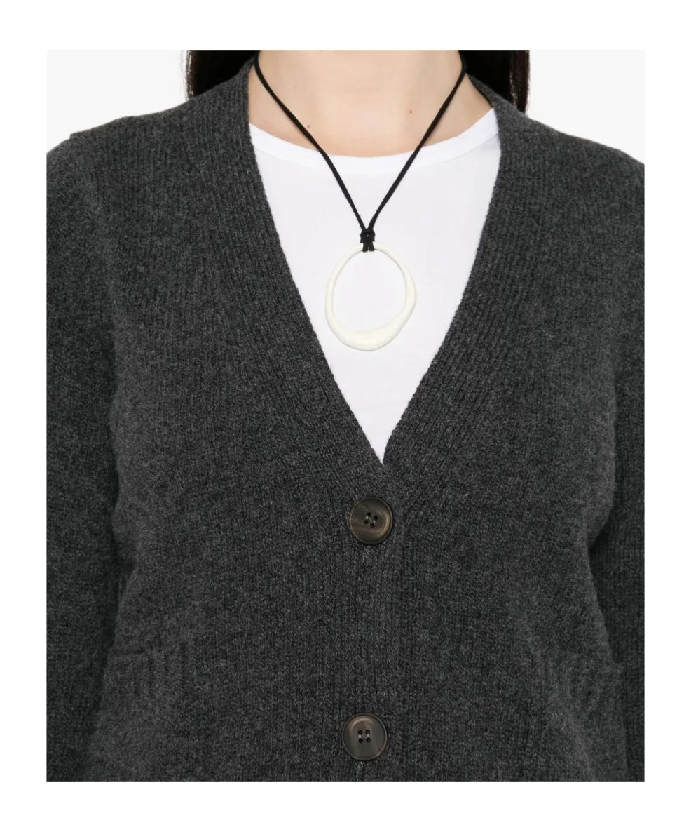 V-Neck Long-Sleeved Cardigan