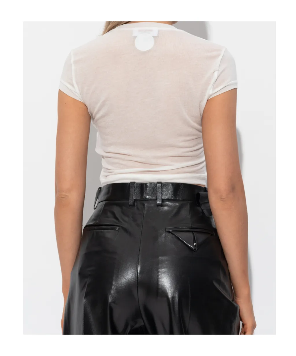 Logo Printed Cropped T-Shirt