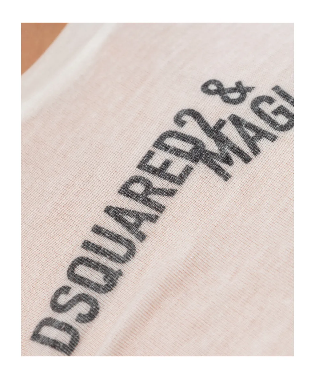 Logo Printed Cropped T-Shirt