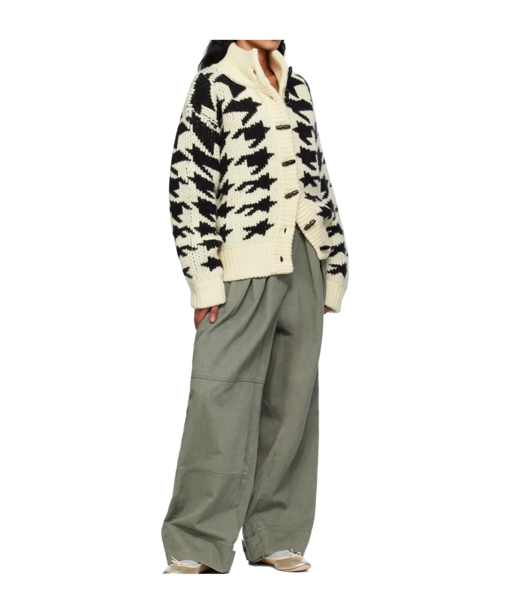 Hound's Tooth Star Cowichan Cardigan