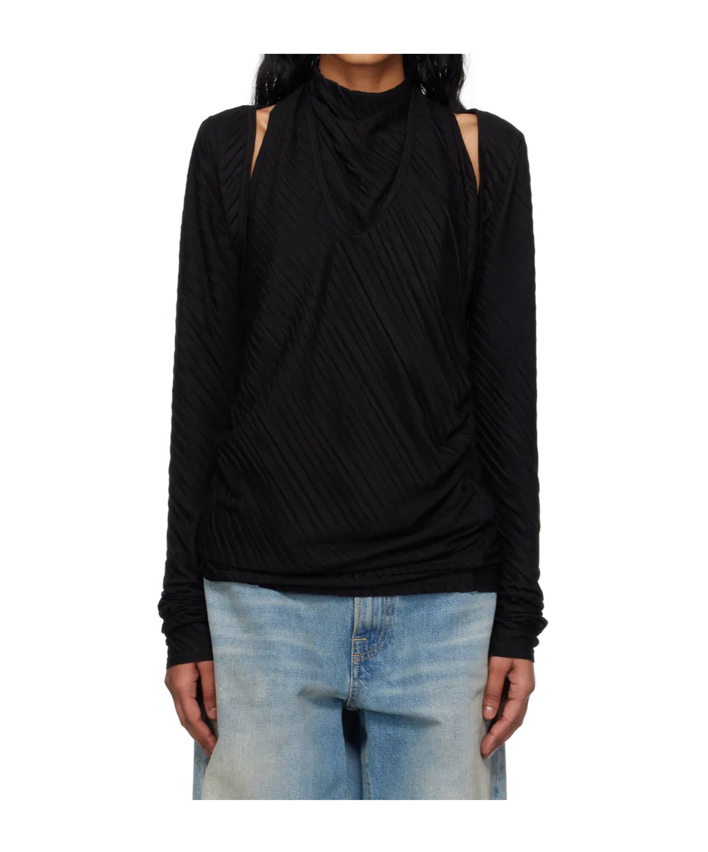 Pleated Convertible Crop Top