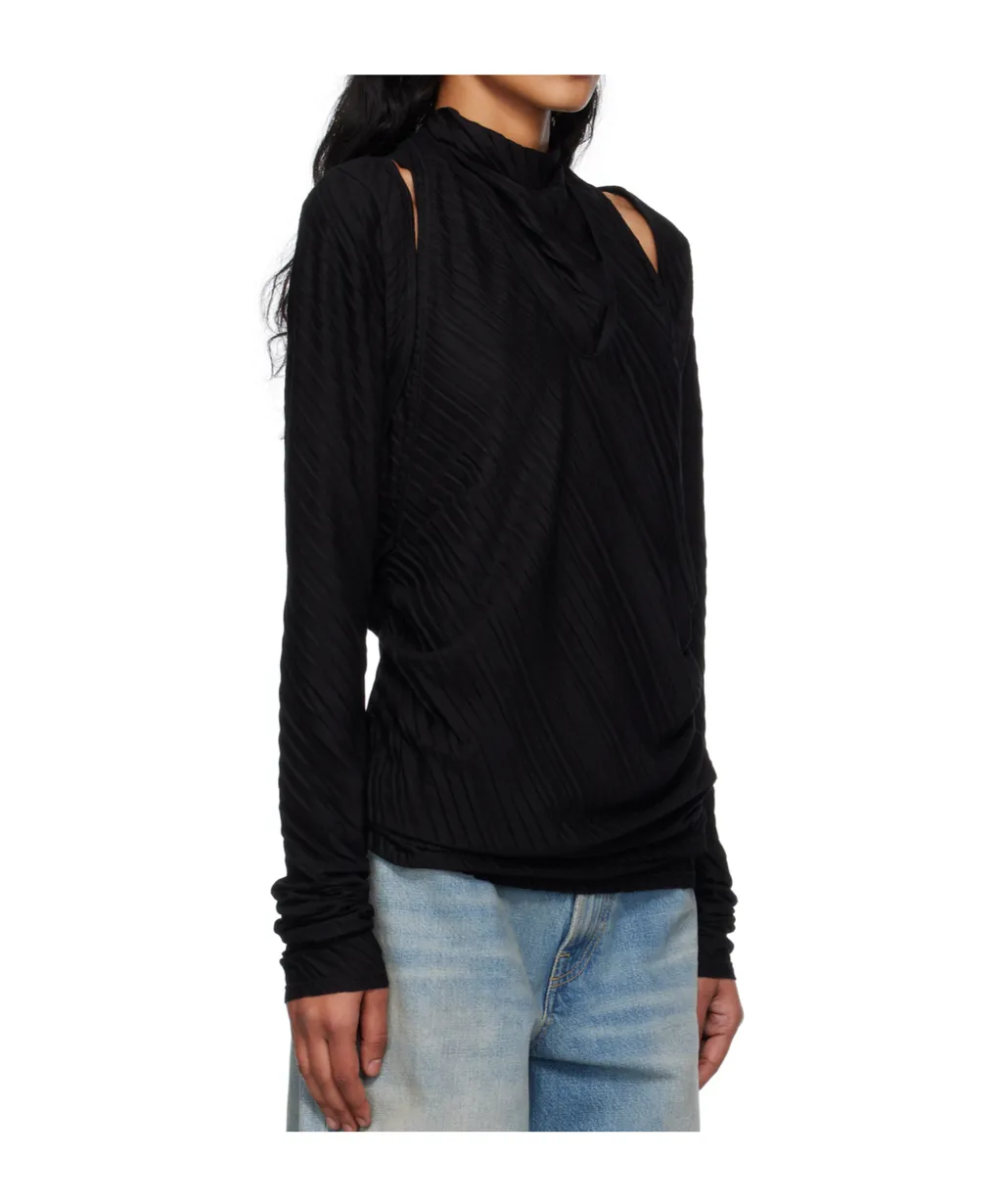 Pleated Convertible Crop Top