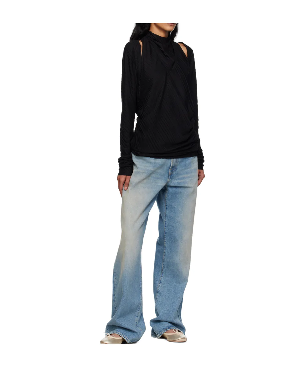 Pleated Convertible Crop Top