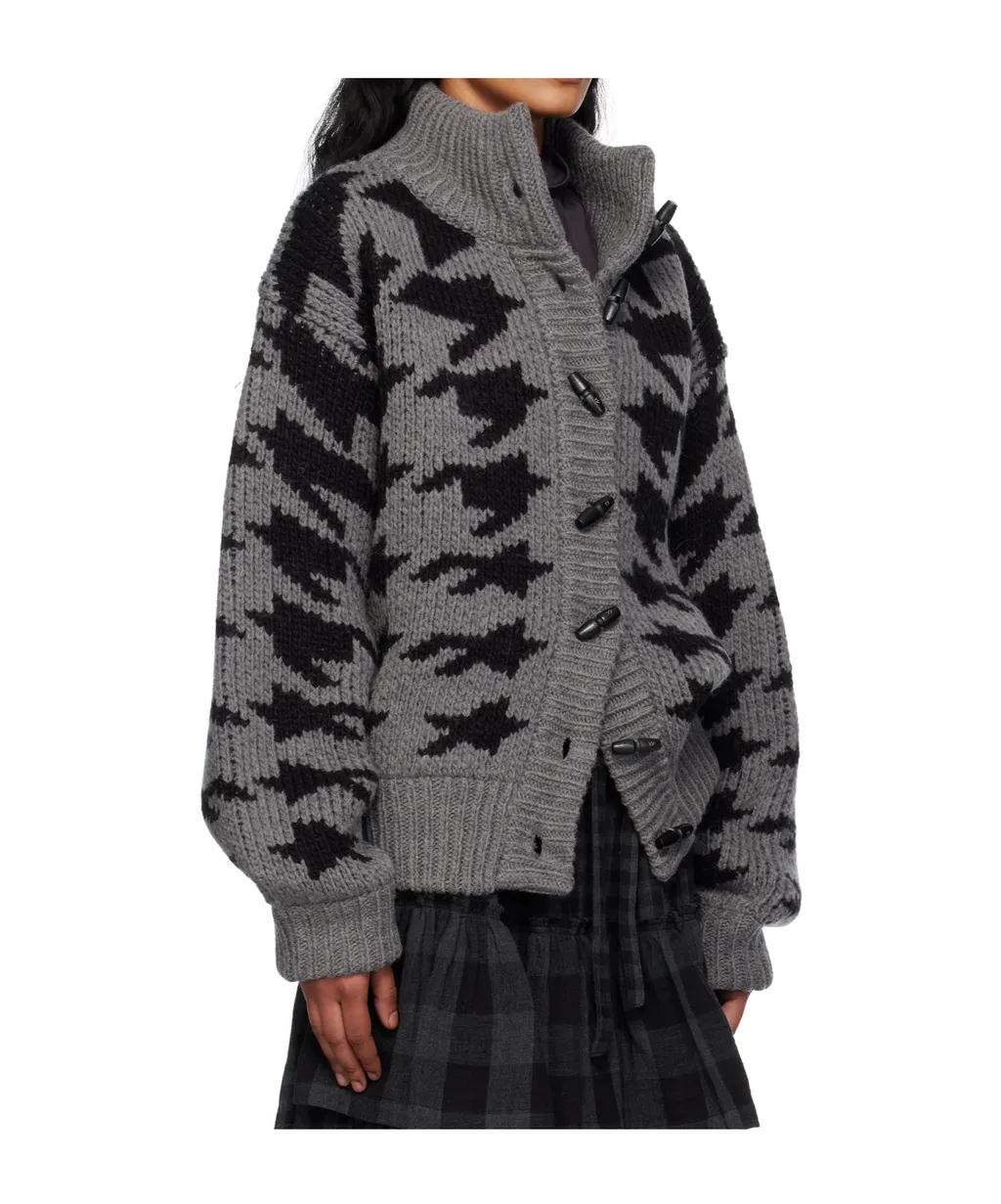 Hound's Tooth Star Cowichan Cardigan