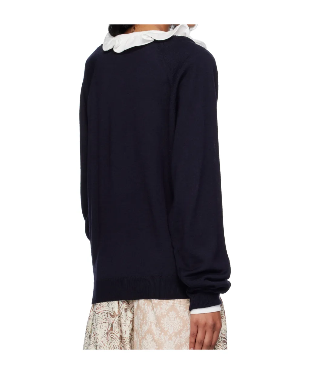 Puppy Pattern Knitted Sweater