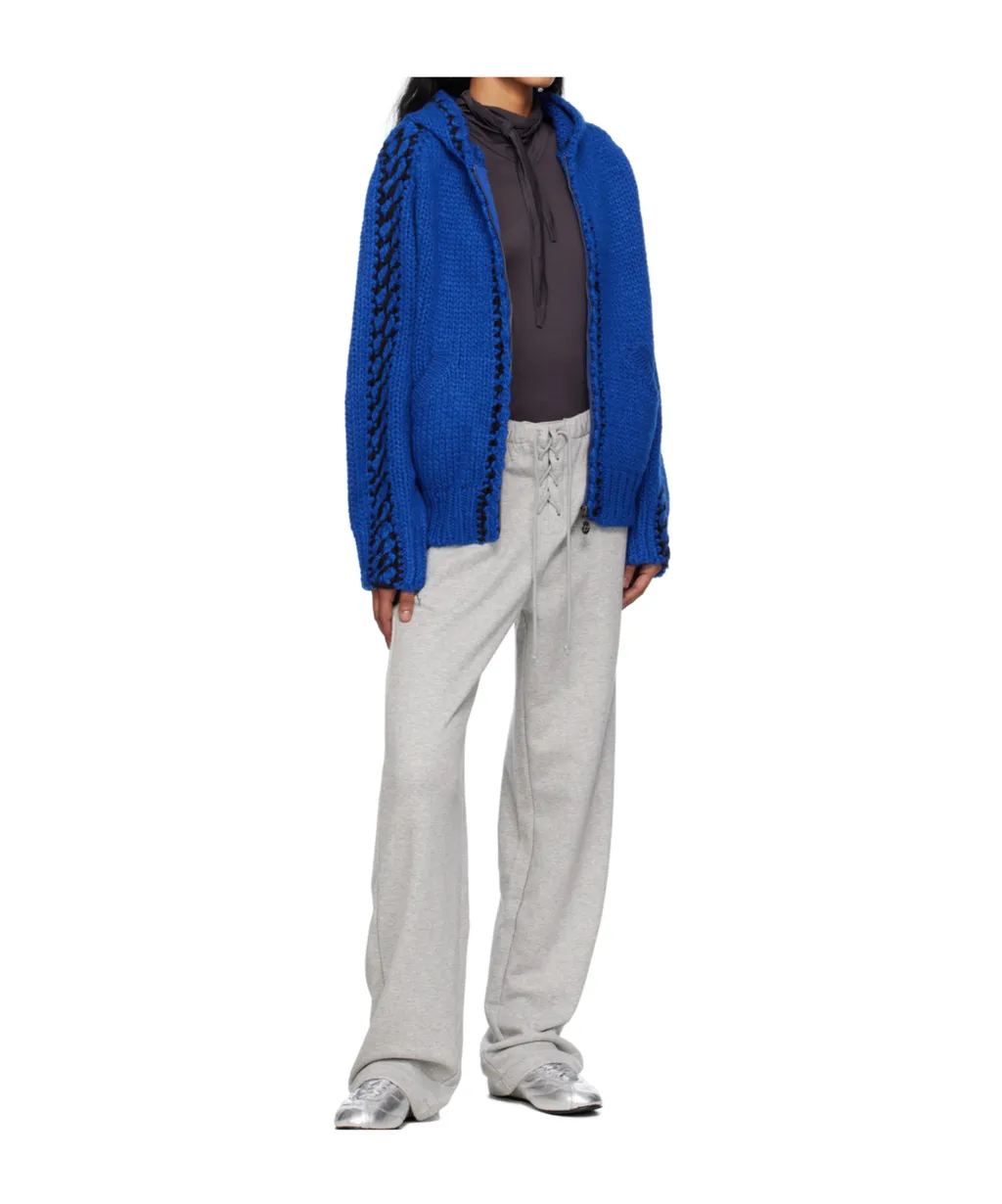 Stitch Zip-Up Knit Hoodie