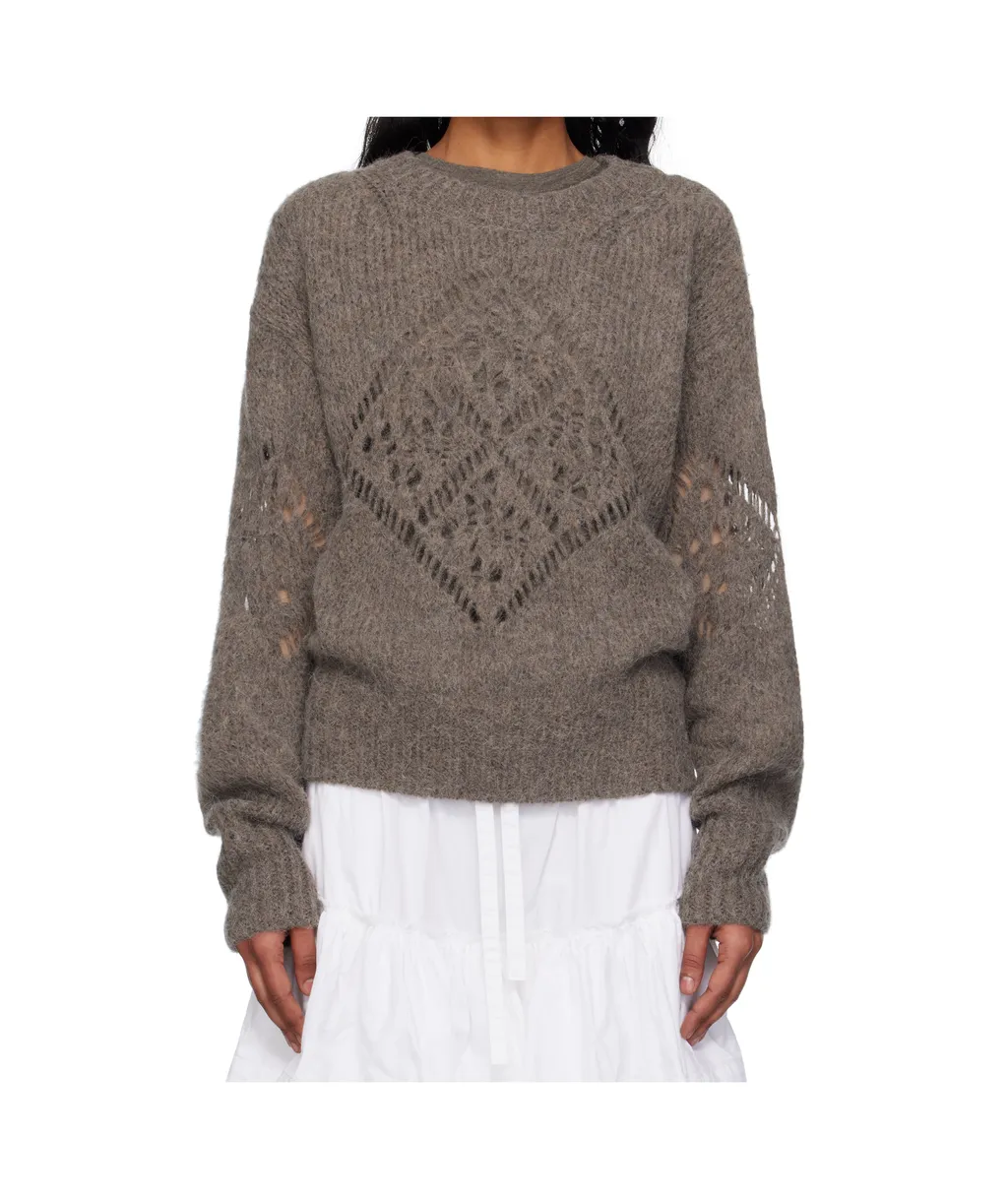 Alpaca Diamond Mesh Sweater