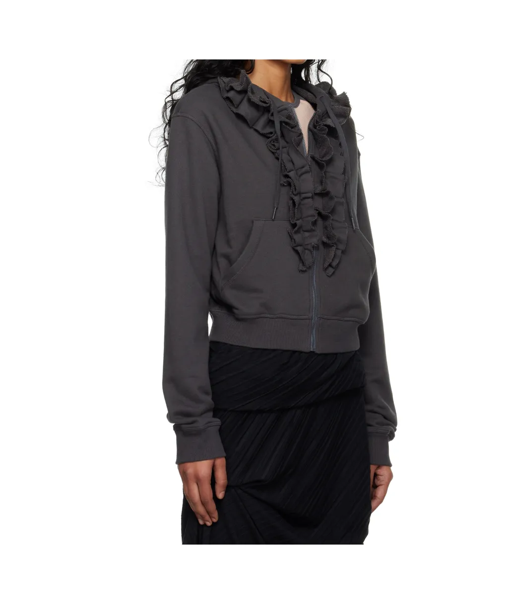 Ruffled Hoodie
