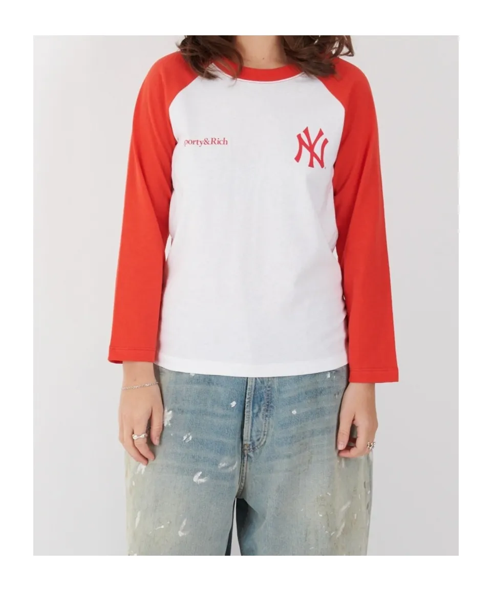 Yankees Serif Baseball Tee