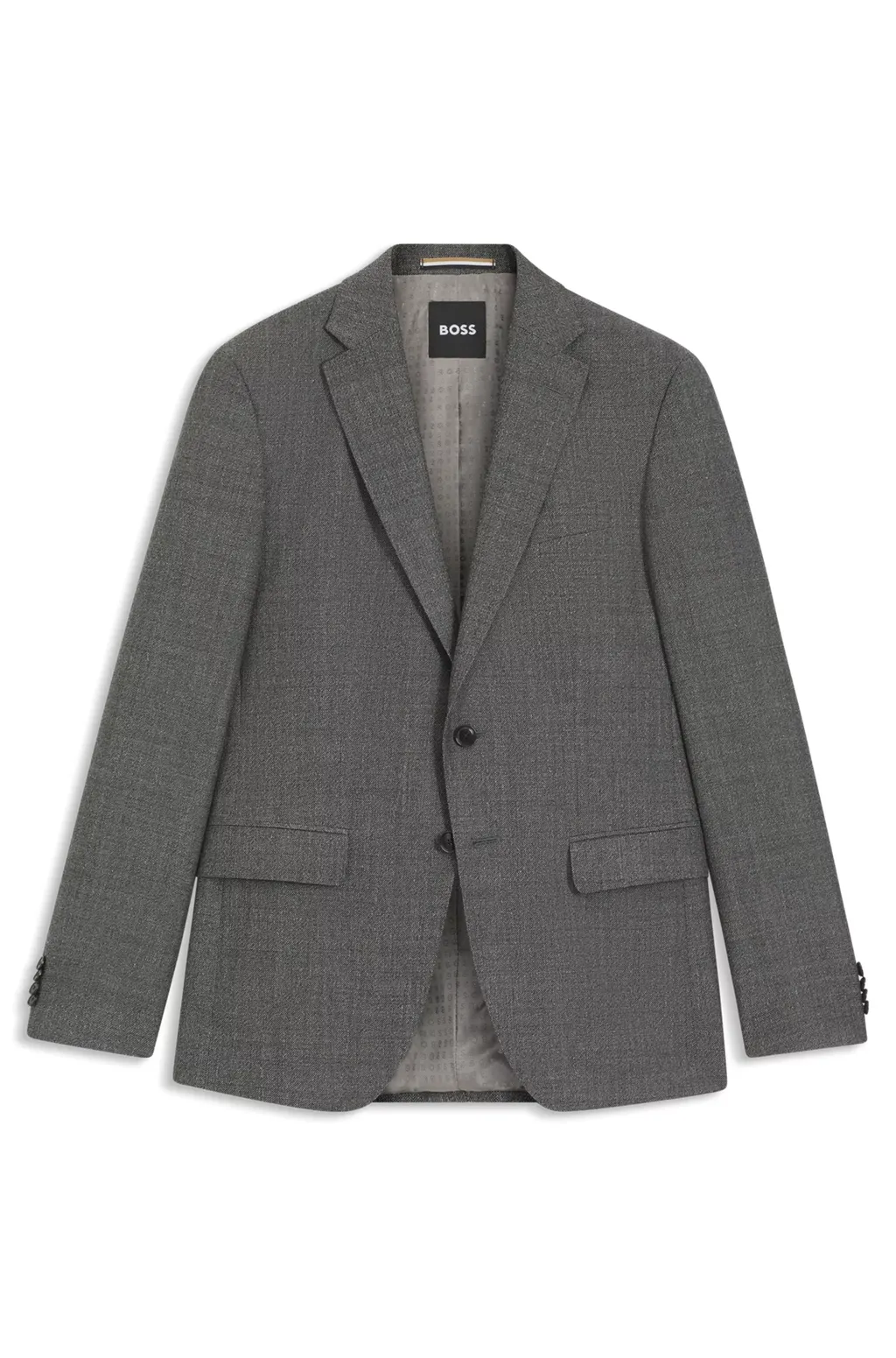 Micro-Patterned Slim-Fit Jacket In Virgin Wool