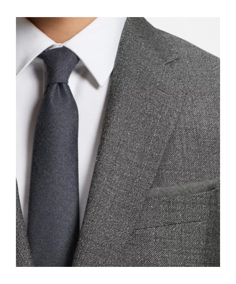 Micro-Patterned Slim-Fit Jacket In Virgin Wool