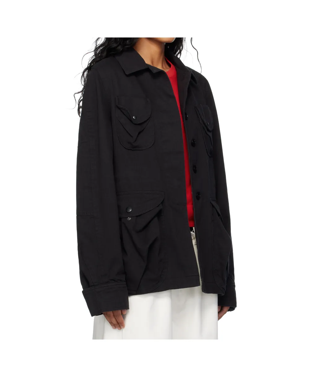 Multi-Pocket Safari Denim Jacket