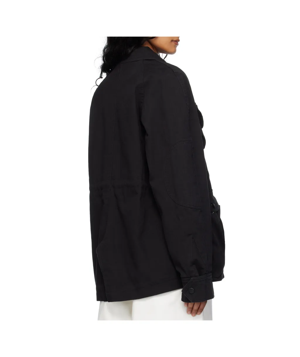 Multi-Pocket Safari Denim Jacket