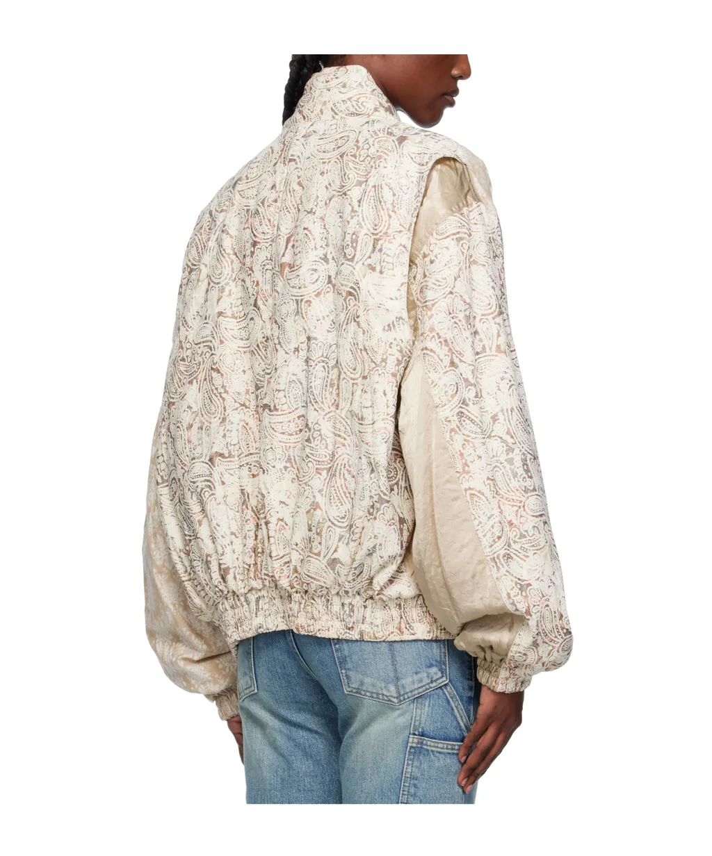 Paisley Cargo Bomber Jacket