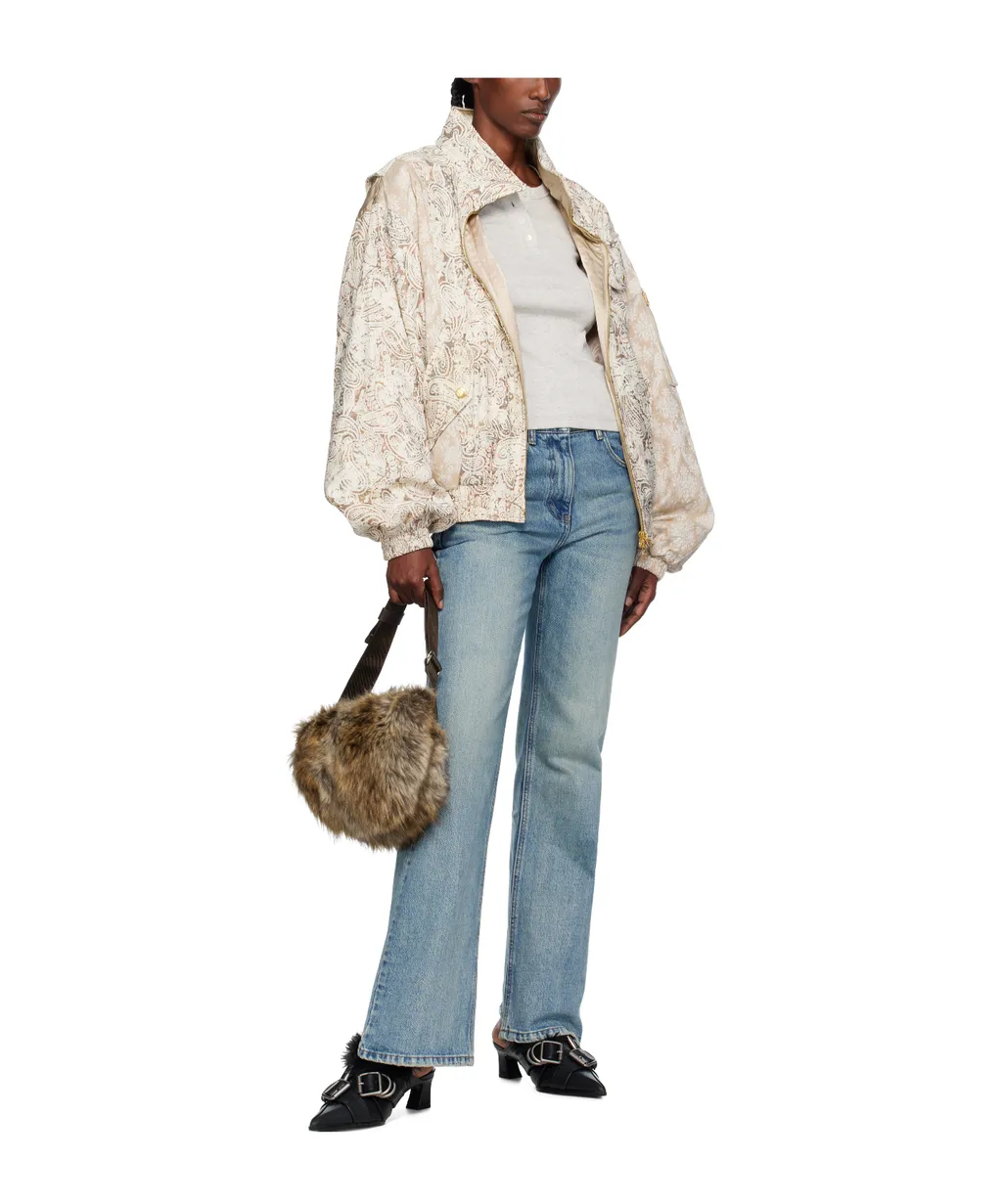 Paisley Cargo Bomber Jacket