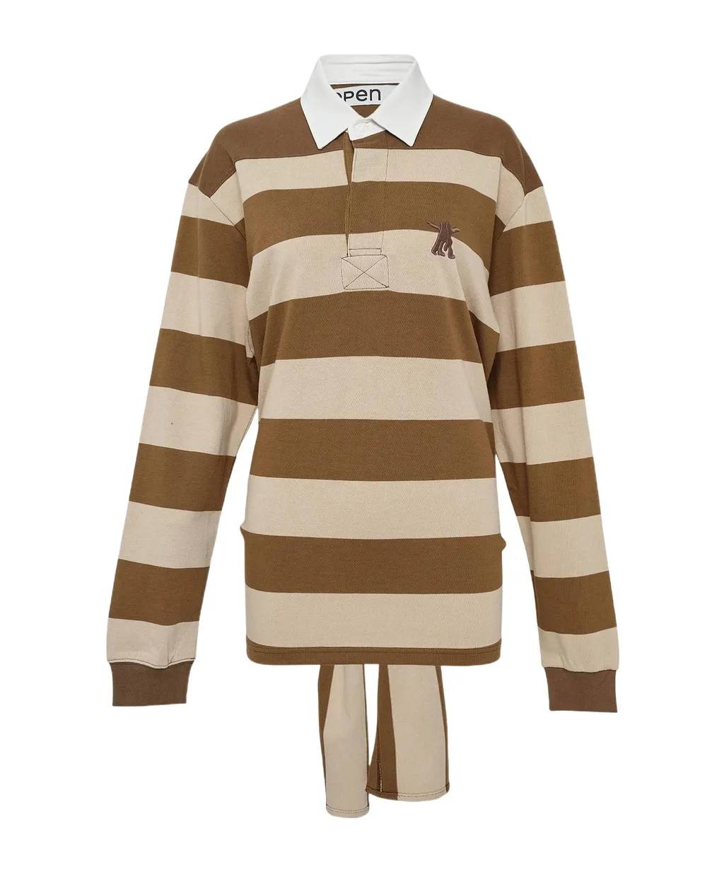 Striped Rugby Polo Shirt