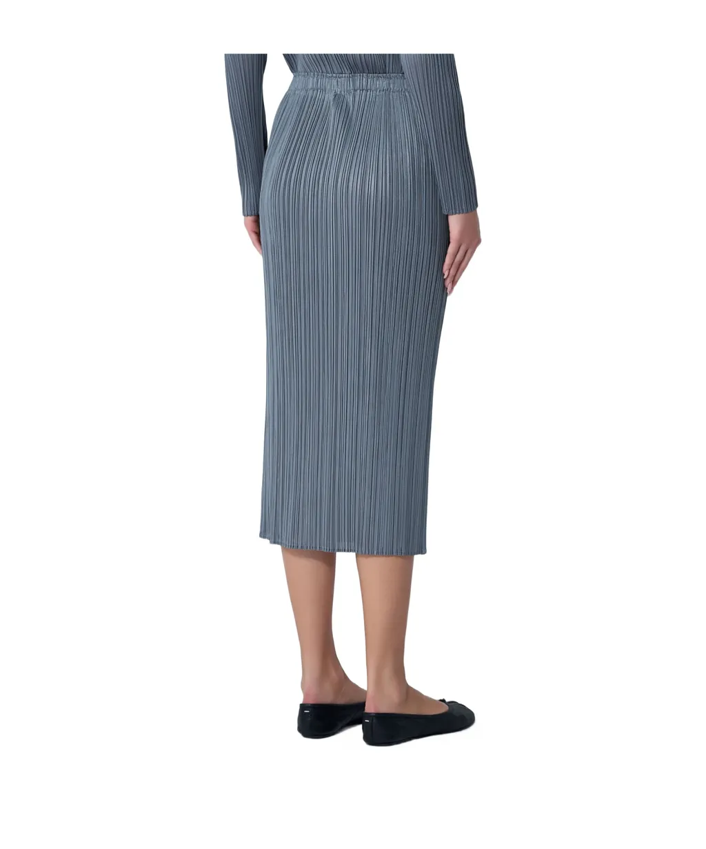 Pleated Pocket Midi Skirt
