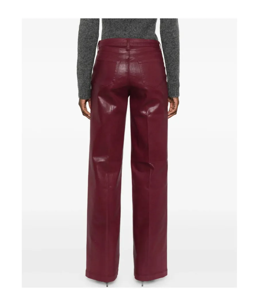 Clayton Coated Wide-Leg Jeans