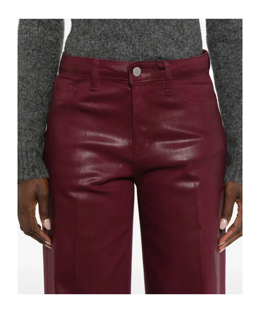 Clayton Coated Wide-Leg Jeans