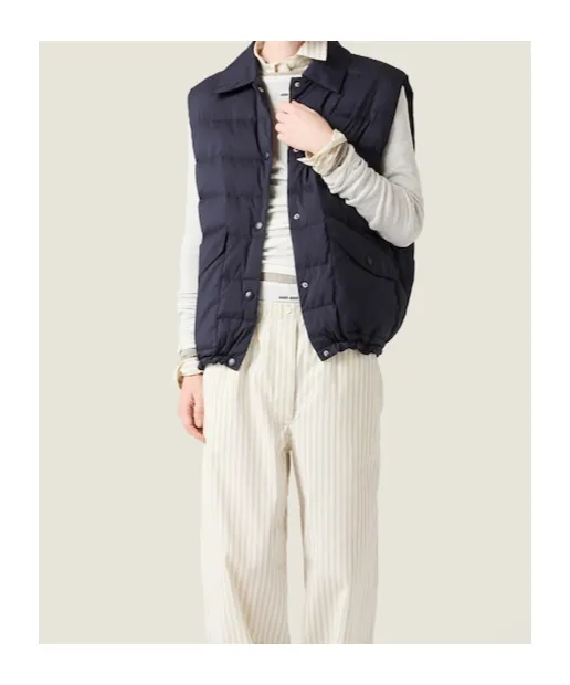 Technical Pongé Down Vest